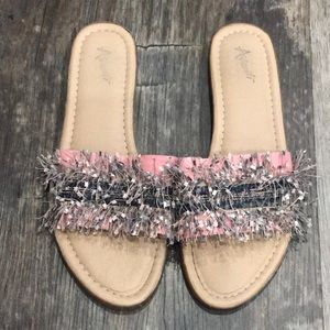 Denim with Embroidered Rose AVANTI Roze Womens Sandal Denim with Embroidered Rose AVANTI Roze Womens Sandal